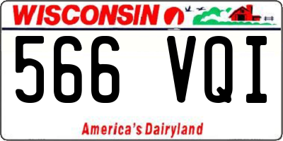 WI license plate 566VQI