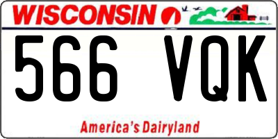 WI license plate 566VQK