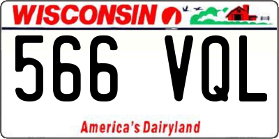 WI license plate 566VQL