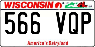 WI license plate 566VQP