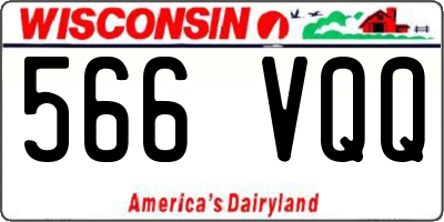 WI license plate 566VQQ