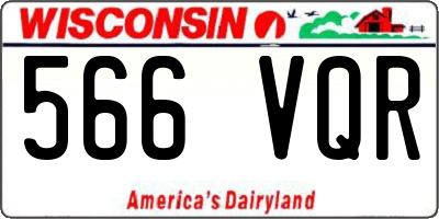 WI license plate 566VQR