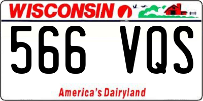 WI license plate 566VQS