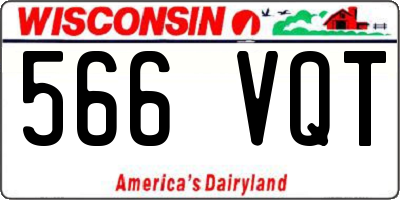 WI license plate 566VQT