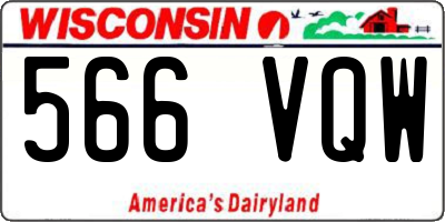 WI license plate 566VQW