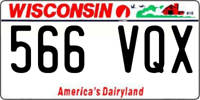 WI license plate 566VQX