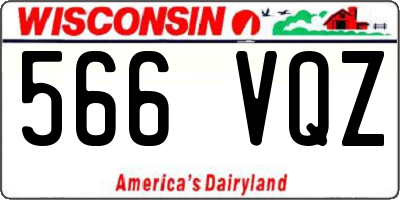 WI license plate 566VQZ