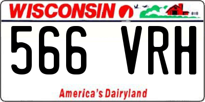 WI license plate 566VRH