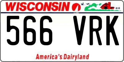 WI license plate 566VRK