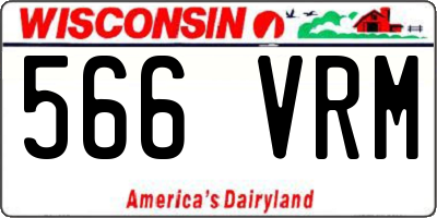 WI license plate 566VRM