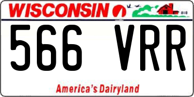 WI license plate 566VRR