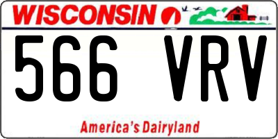 WI license plate 566VRV
