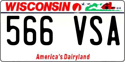 WI license plate 566VSA