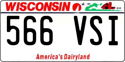 WI license plate 566VSI