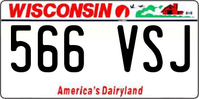 WI license plate 566VSJ