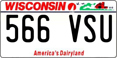WI license plate 566VSU