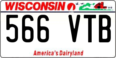 WI license plate 566VTB
