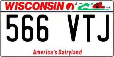 WI license plate 566VTJ
