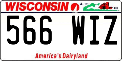WI license plate 566WIZ