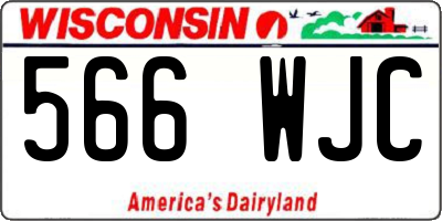 WI license plate 566WJC
