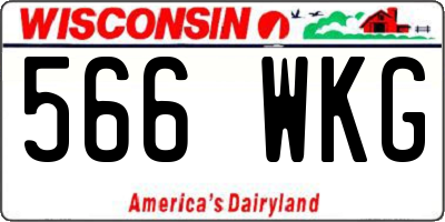 WI license plate 566WKG