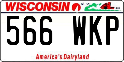 WI license plate 566WKP