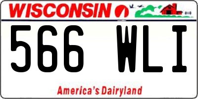 WI license plate 566WLI
