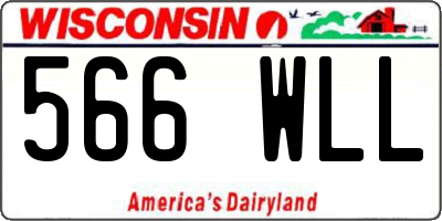 WI license plate 566WLL