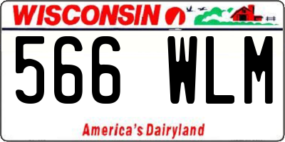 WI license plate 566WLM