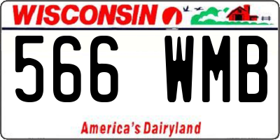 WI license plate 566WMB