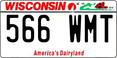 WI license plate 566WMT