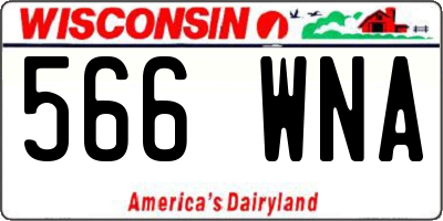 WI license plate 566WNA