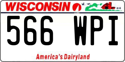 WI license plate 566WPI