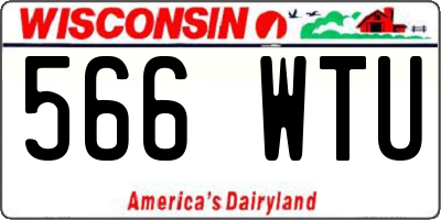 WI license plate 566WTU