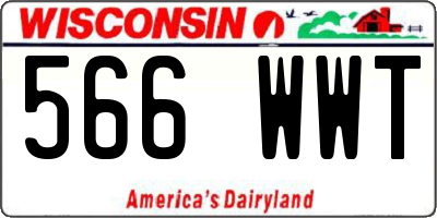 WI license plate 566WWT