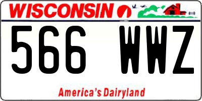 WI license plate 566WWZ