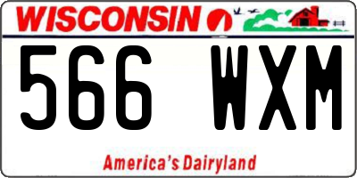 WI license plate 566WXM