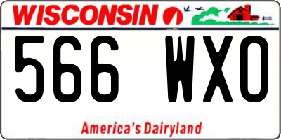 WI license plate 566WXO