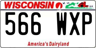 WI license plate 566WXP
