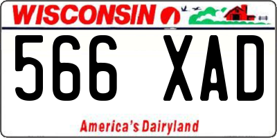 WI license plate 566XAD