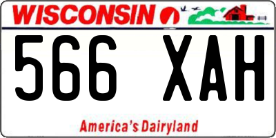 WI license plate 566XAH