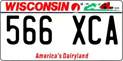 WI license plate 566XCA