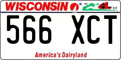 WI license plate 566XCT