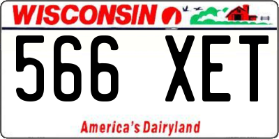 WI license plate 566XET