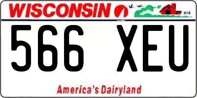 WI license plate 566XEU