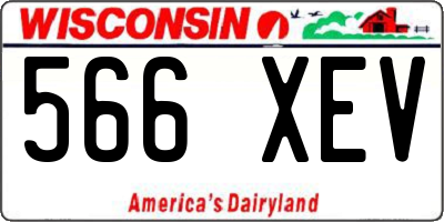 WI license plate 566XEV