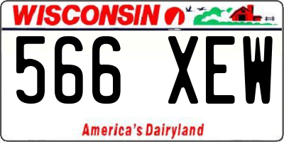 WI license plate 566XEW