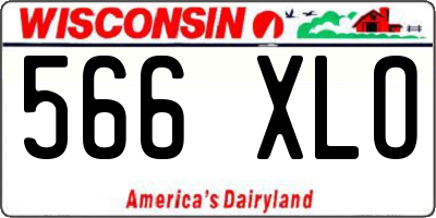 WI license plate 566XLO