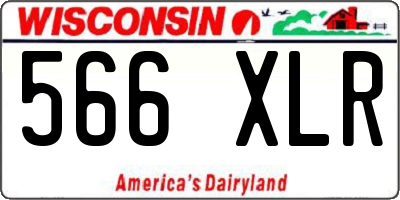 WI license plate 566XLR