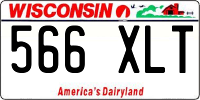 WI license plate 566XLT